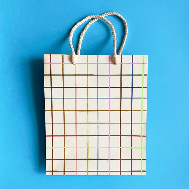 Colorful Grid Gift Bags