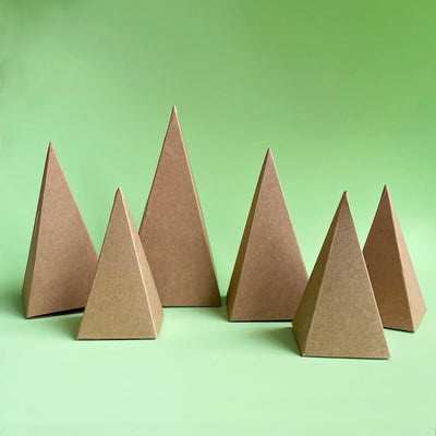 Kraft Paper Trees Fillable Advent Calendar