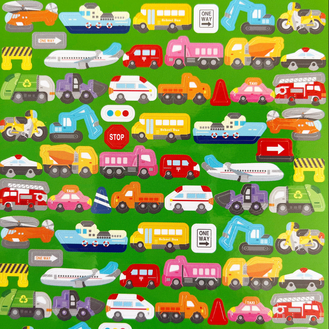 Tiny Vehicles Sticker Sheet