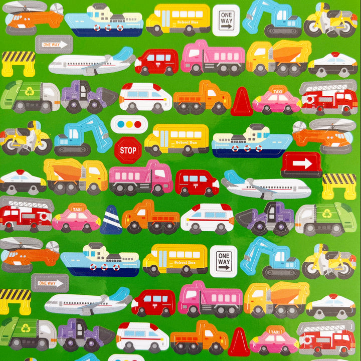 Tiny Vehicles Sticker Sheet