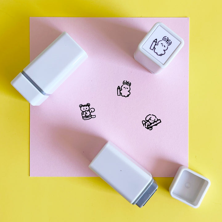 Set of 3 Crafty Animal Stamps