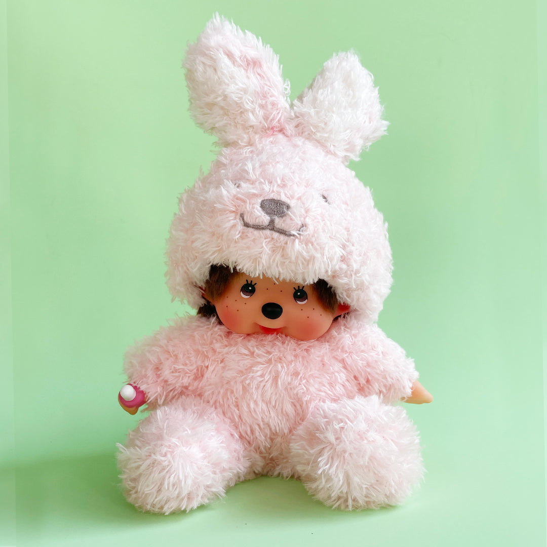 Sitting Fluffy Bunny Monchhichi