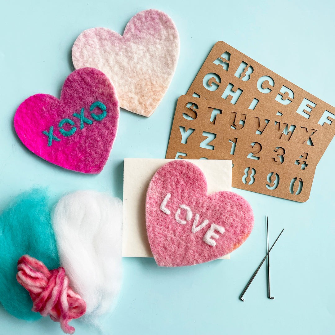 Candy Heart Felting Craft Kit