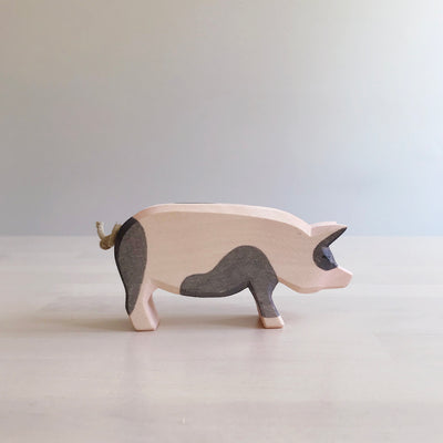 Handcrafted Wood Pig