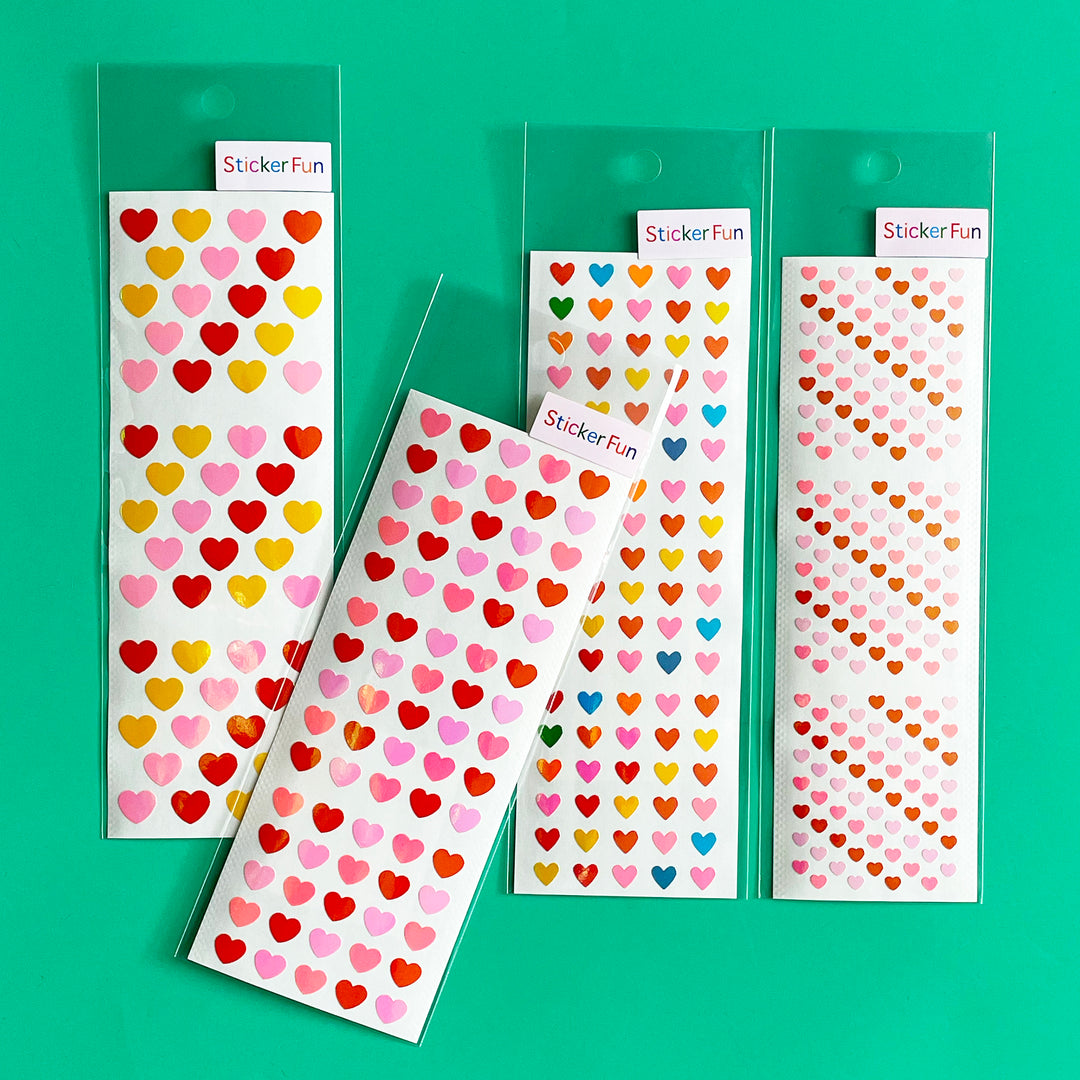 Iridescent Heart Sticker Sheet