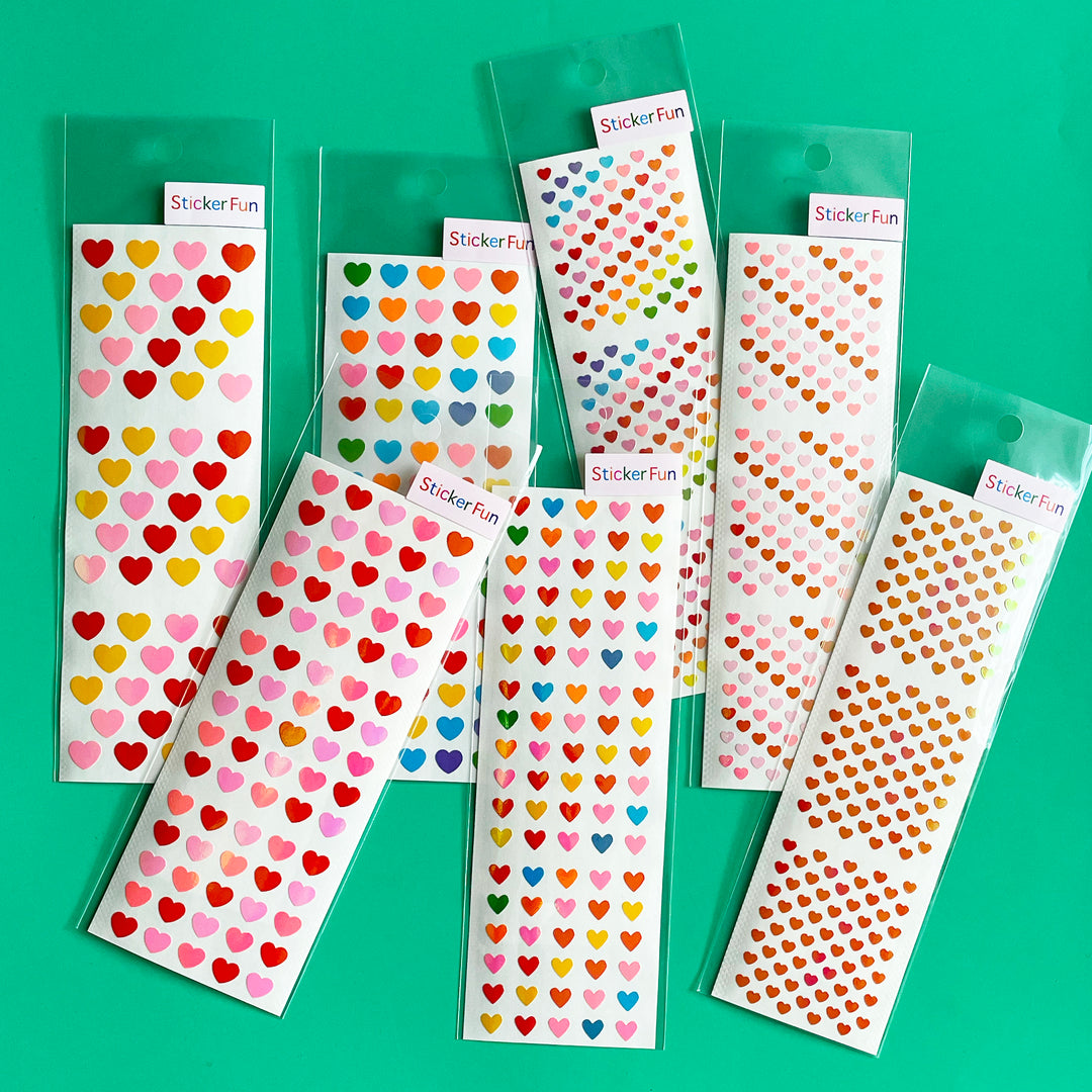Iridescent Heart Sticker Sheet