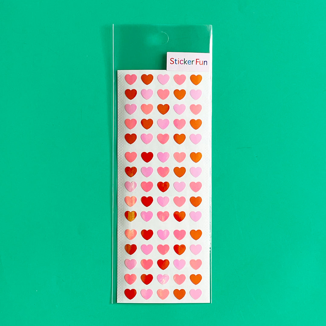 Iridescent Heart Sticker Sheet