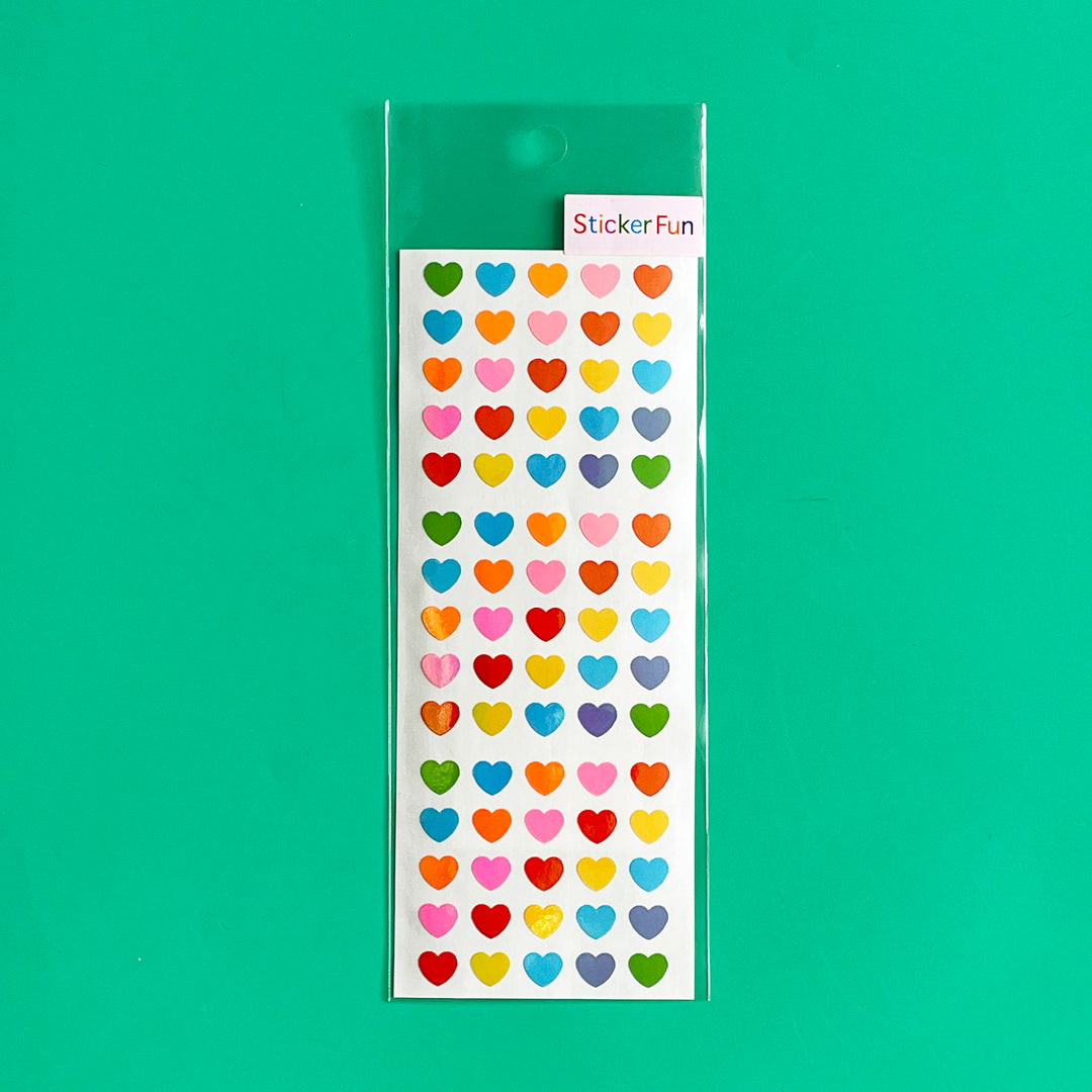 Iridescent Heart Sticker Sheet