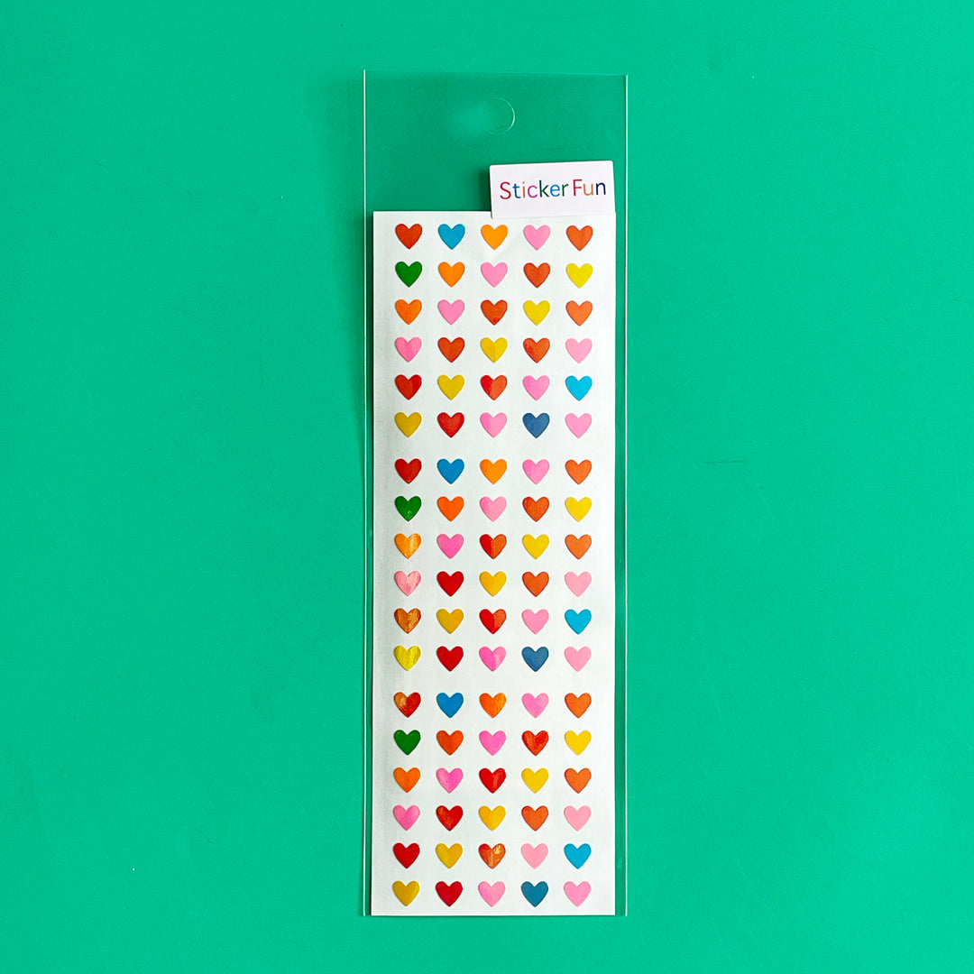 Iridescent Heart Sticker Sheet