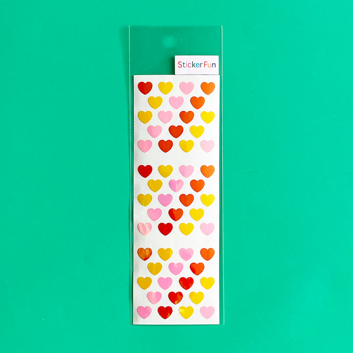 Iridescent Heart Sticker Sheet