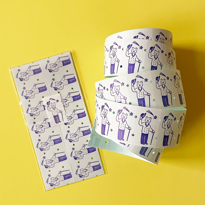 Mr. Bear Washi Sticker Label