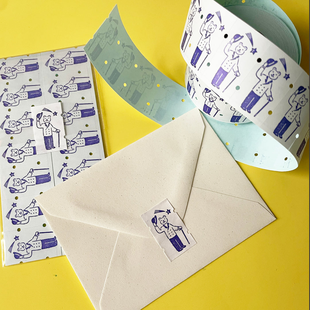 Mr. Bear Washi Sticker Label