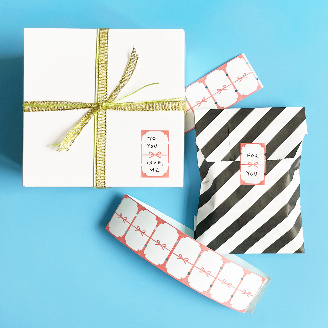 Holiday Bow Washi Sticker Label