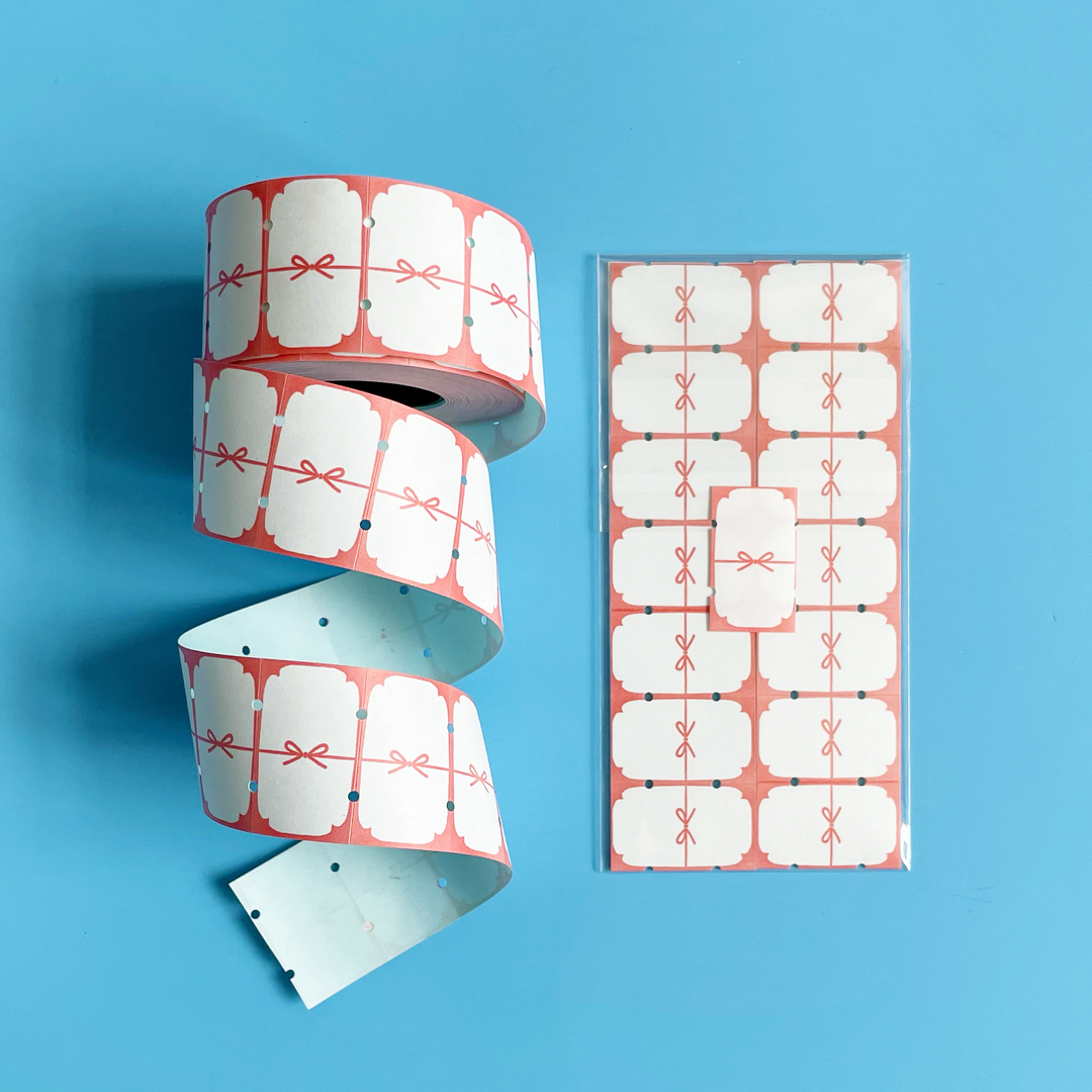 Holiday Bow Washi Sticker Label