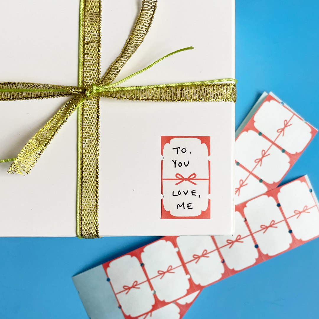 Holiday Bow Washi Sticker Label