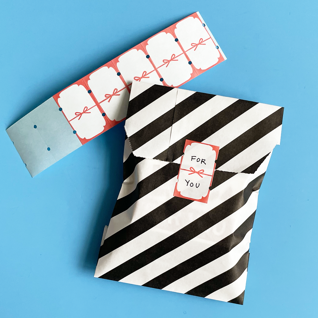 Holiday Bow Washi Sticker Label