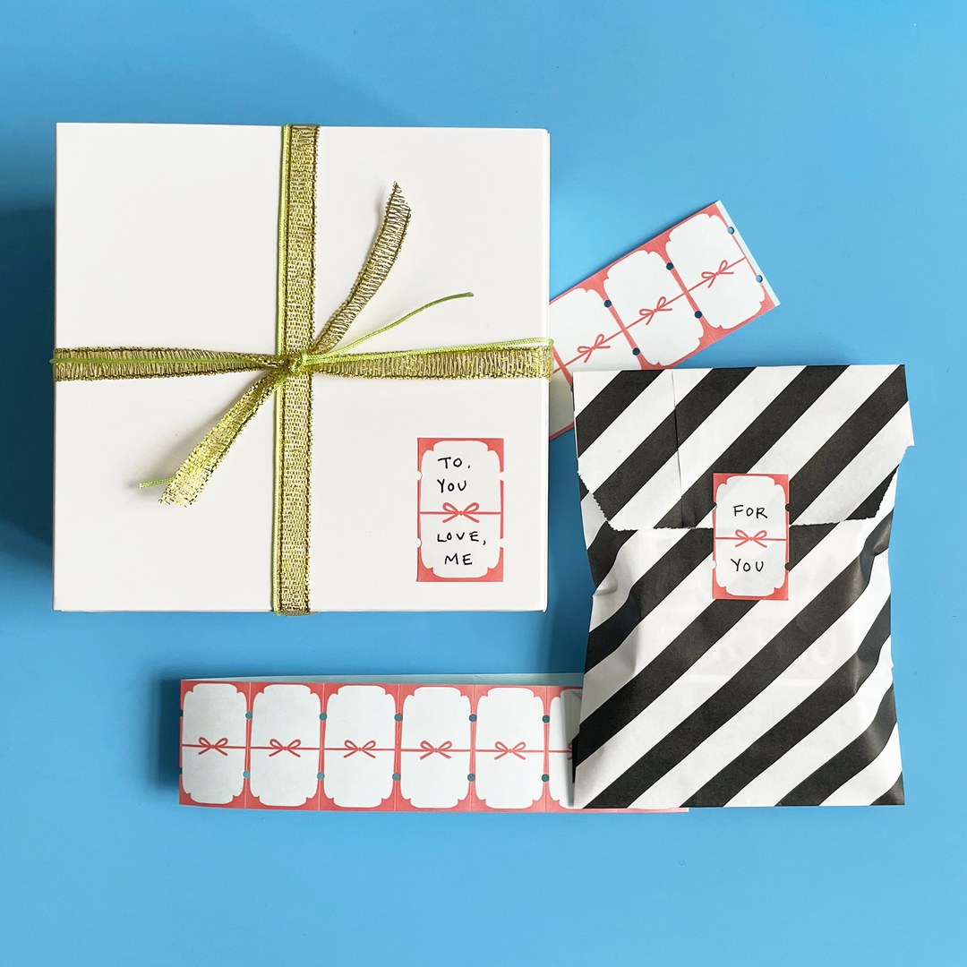 Holiday Bow Washi Sticker Label