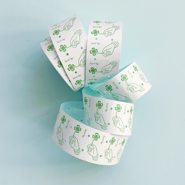"Please" Clover Washi Sticker Label