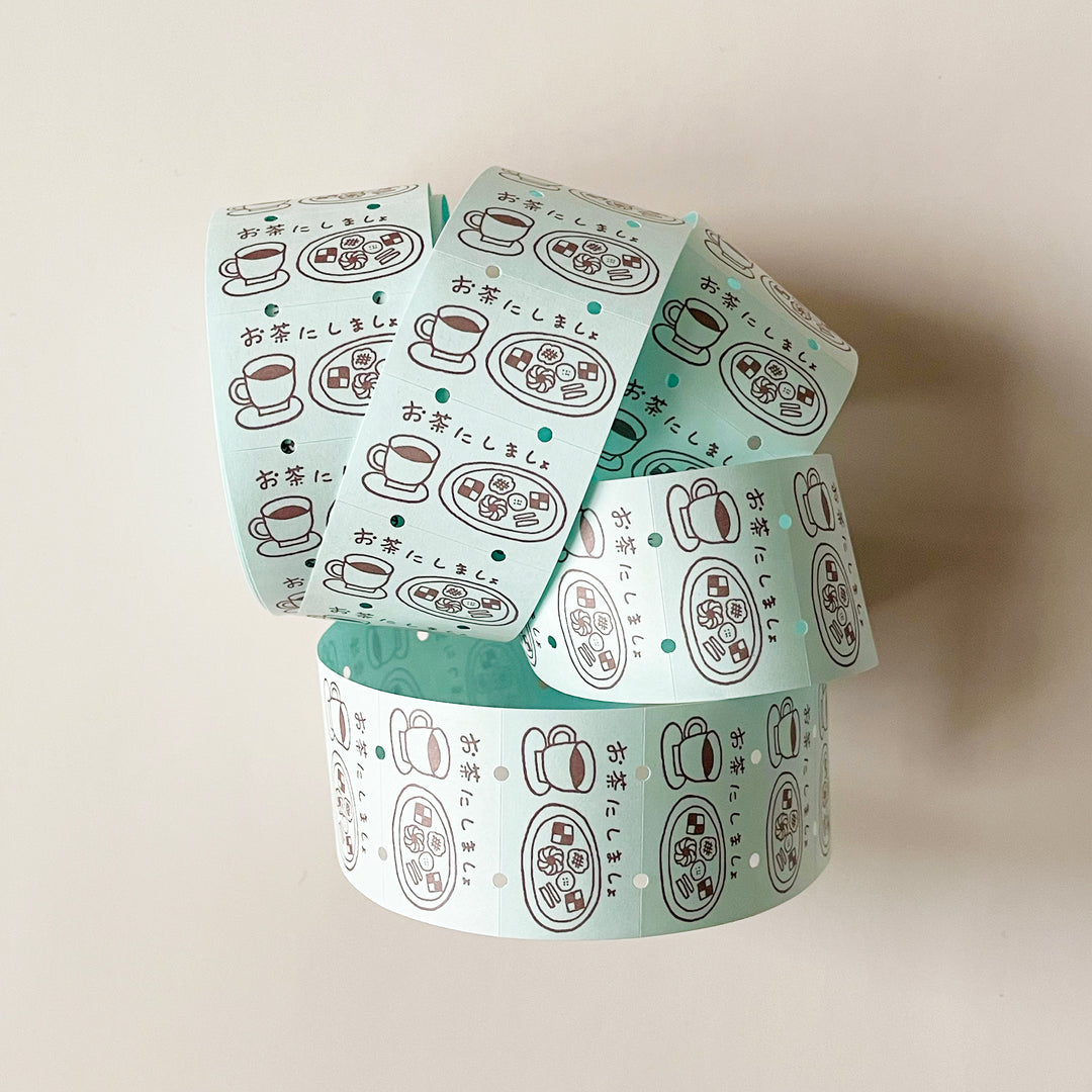"Let's Have Tea" Washi Sticker Label