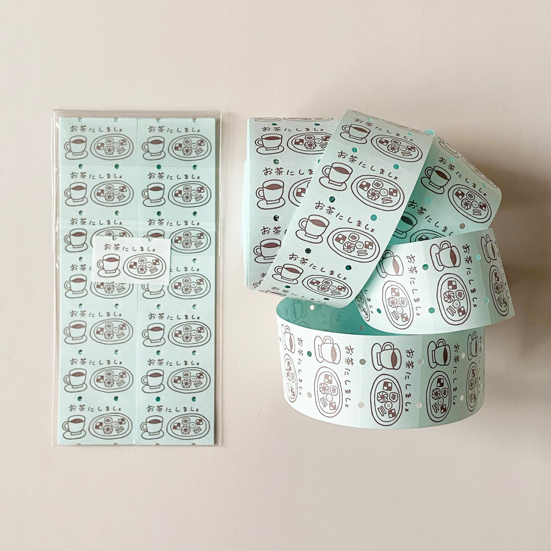 "Let's Have Tea" Washi Sticker Label
