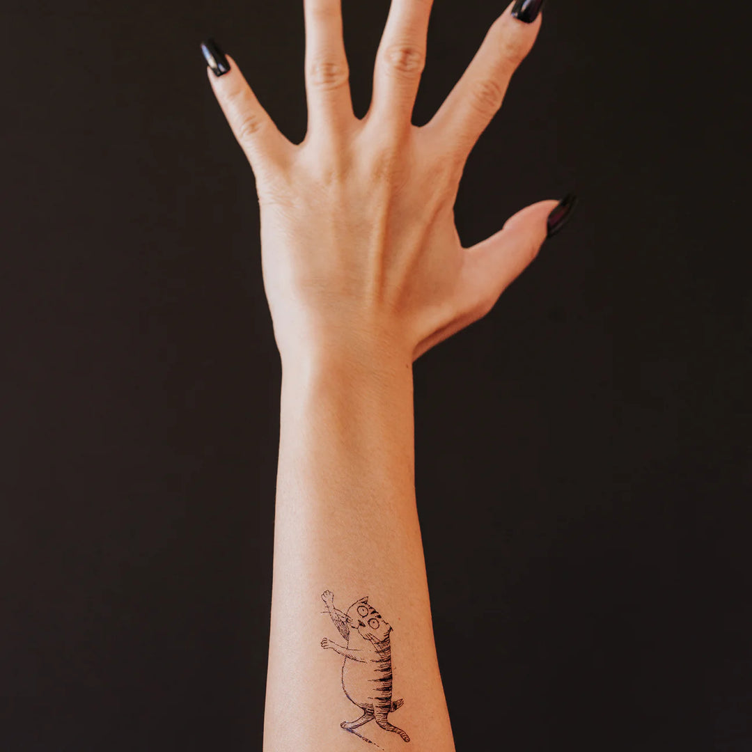 Edward Gorey Cat Tattoo