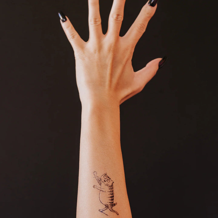 Edward Gorey Cat Tattoo