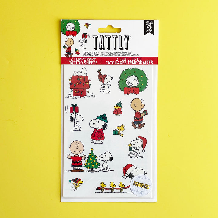 Peanuts Holiday Tattoo Sheet