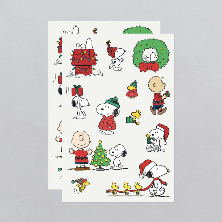 Peanuts Holiday Tattoo Sheet