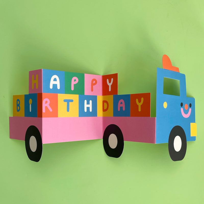 Birthday Truck Fold Out Card