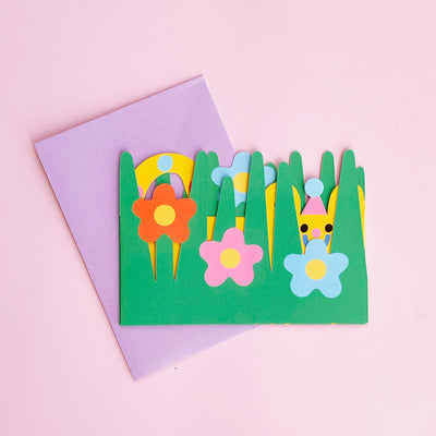 Garden Cat Fold Out Card