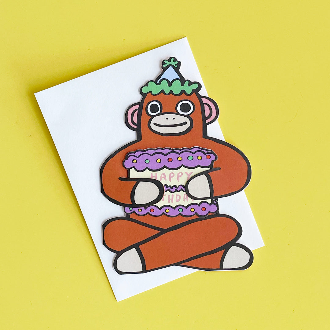 Happy Birthday Monkey & Mini Card