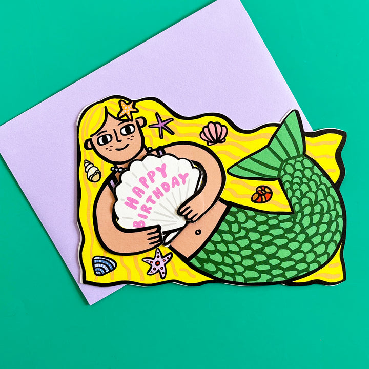 Happy Birthday Mermaid & Mini Card