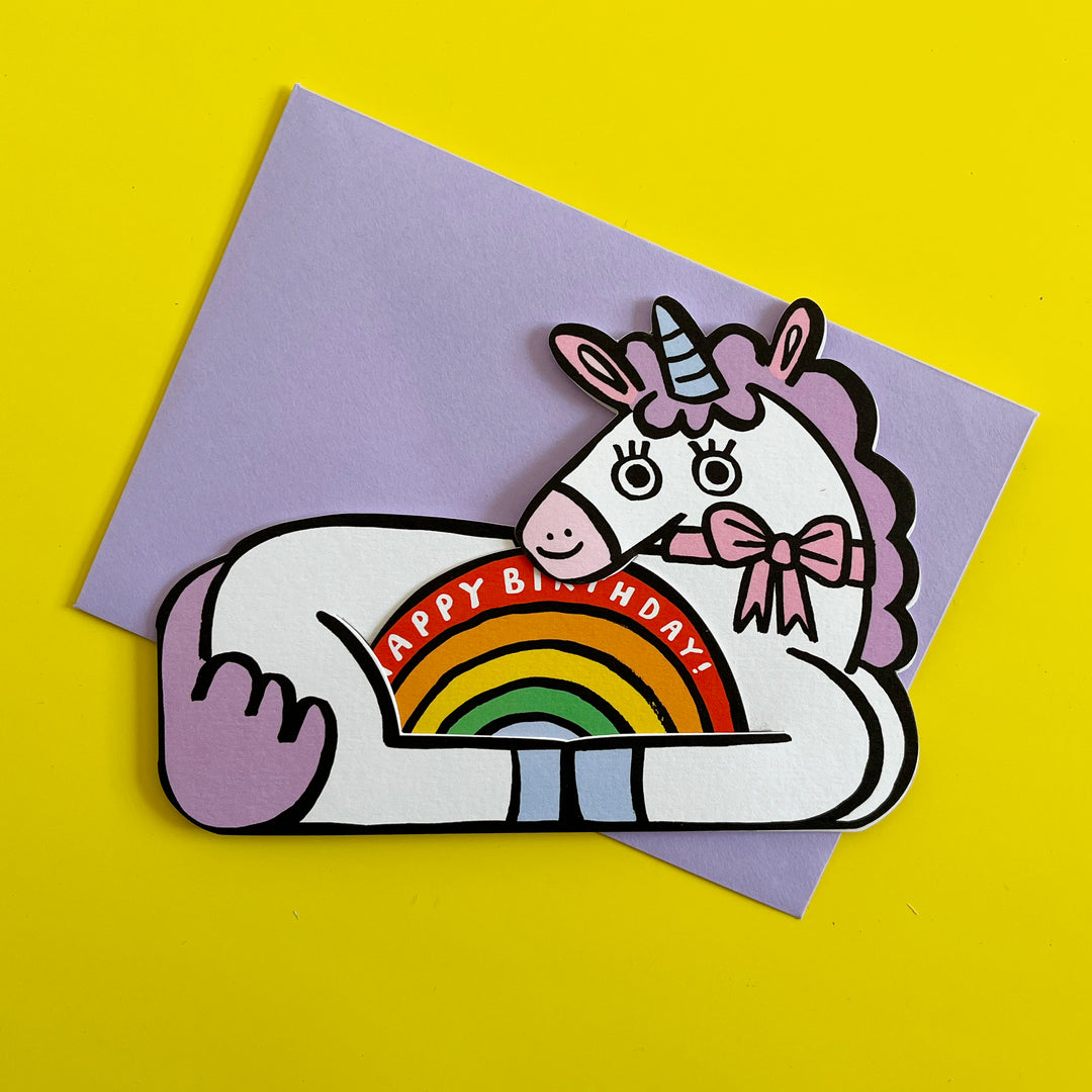 Happy Birthday Unicorn and Mini Card