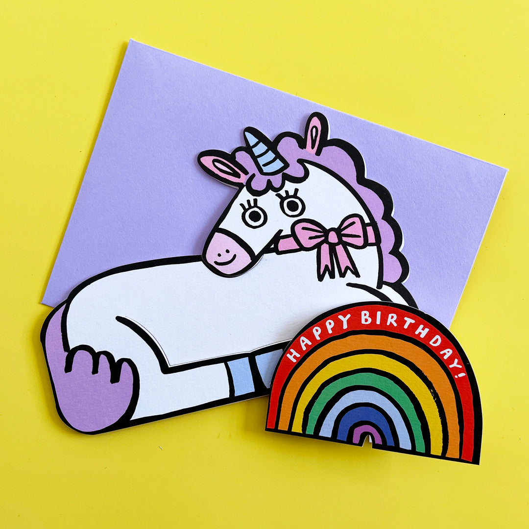 Happy Birthday Unicorn and Mini Card
