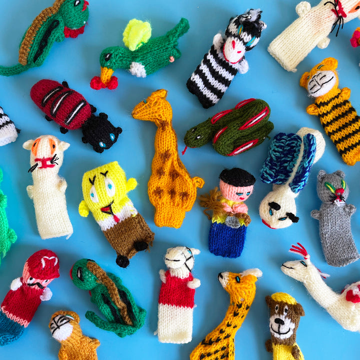 Hand Knit Finger Puppet