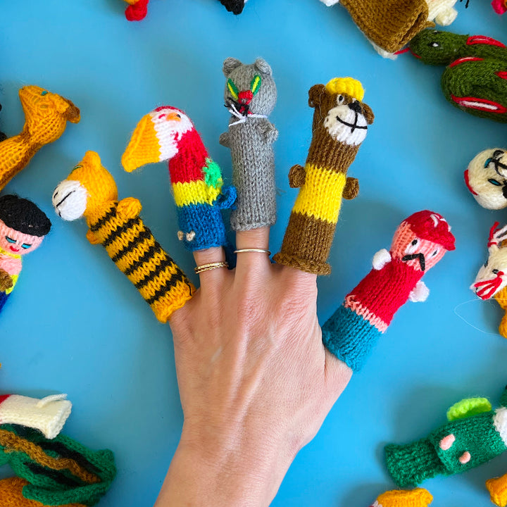 Hand Knit Finger Puppet