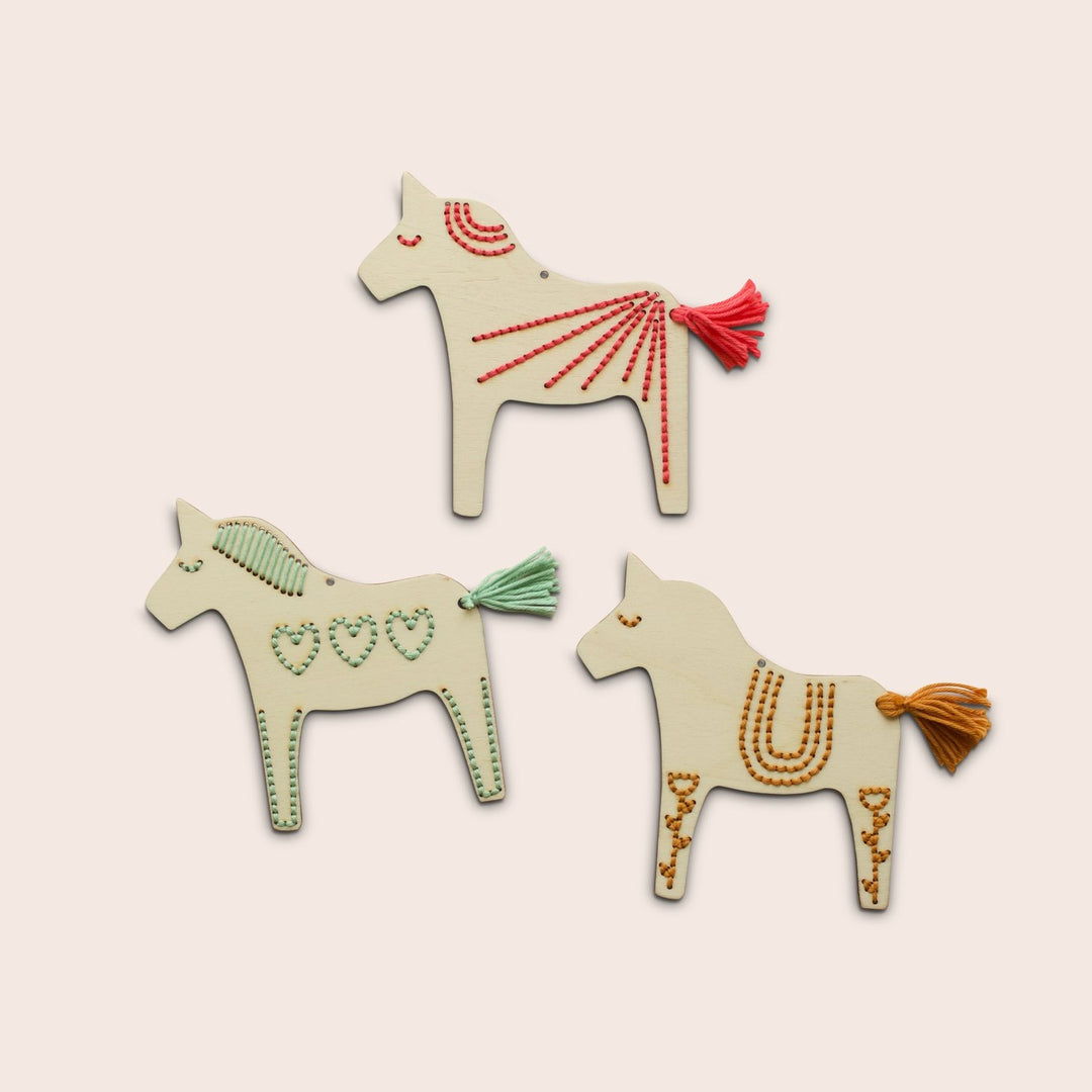 Wooden Dala Horse Embroidery Kit