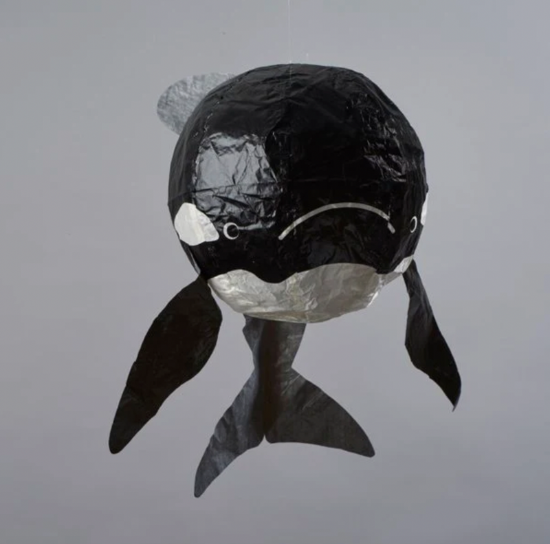 Black Whale Paper Balloon