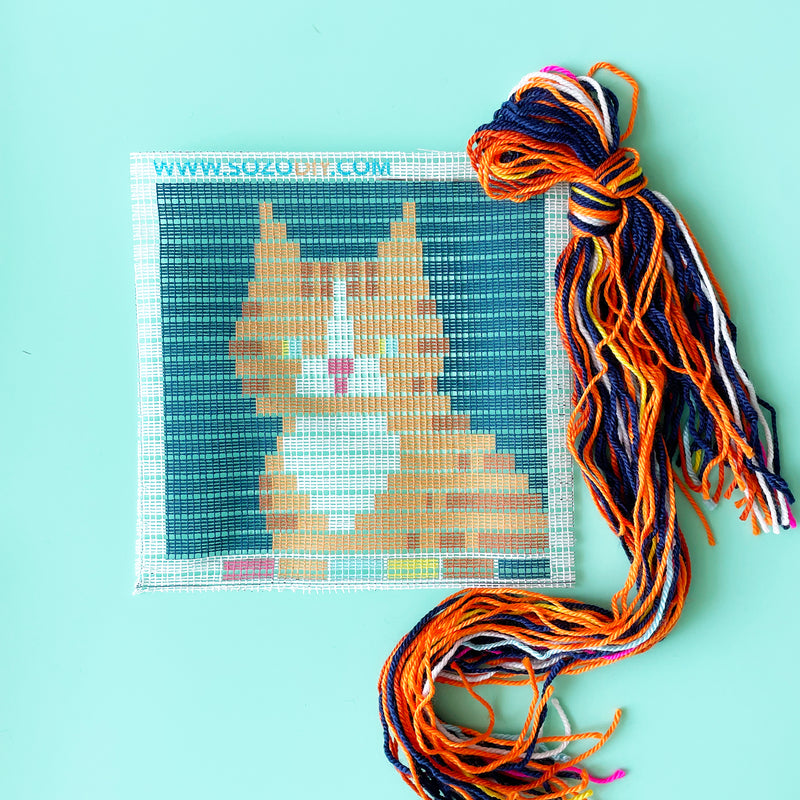 Ginger Cat Needlepoint Kit
