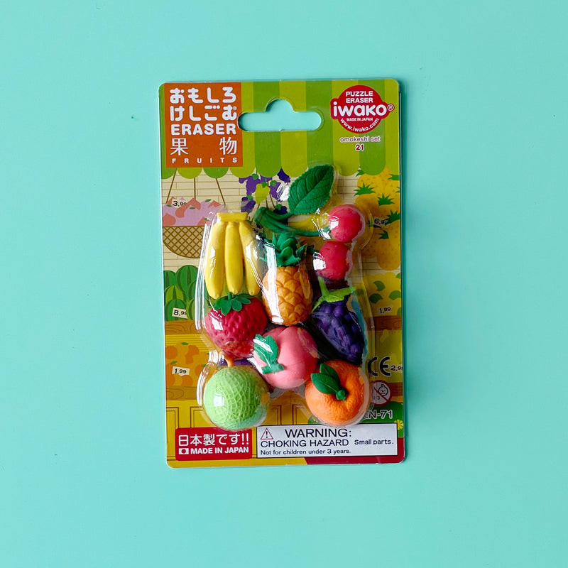 Fruit Puzzle Eraser Set