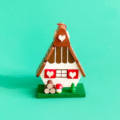 Wooden Gingerbread House Ornament