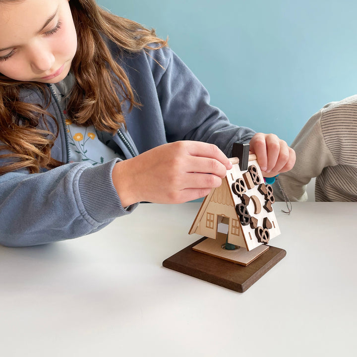 Large Wooden Gingerbread House Incense Smoker Kit