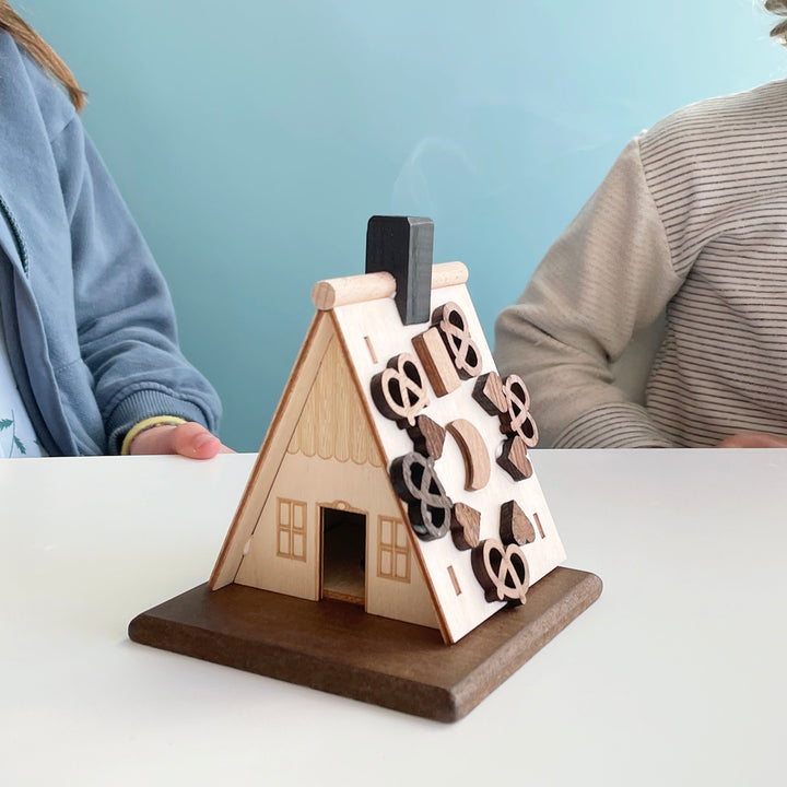 Large Wooden Gingerbread House Incense Smoker Kit