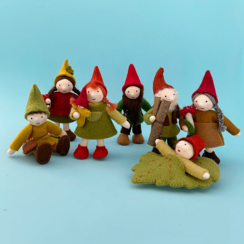 Forest Gnome Felt Family