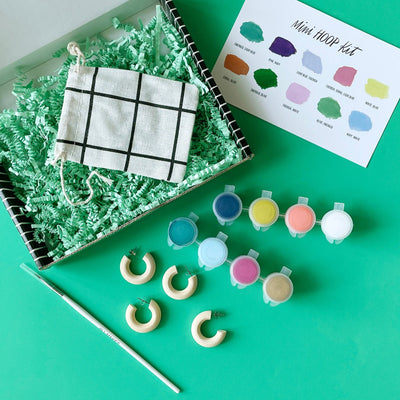 Paint Your Own mini Hoop Earrings Kit