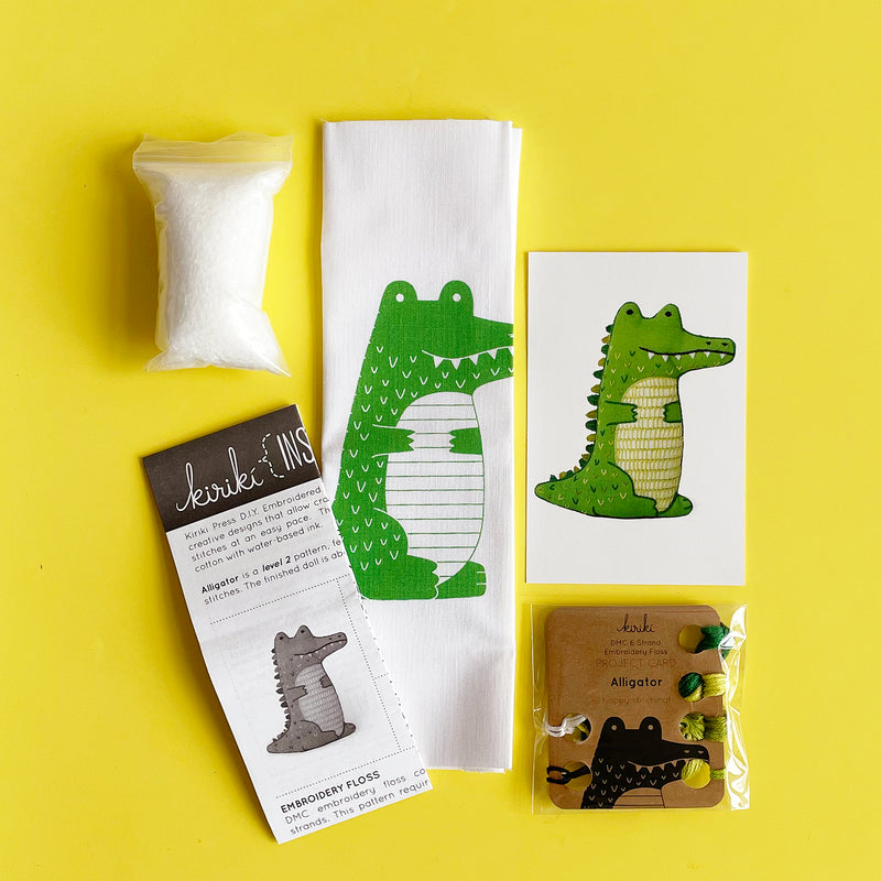 Alligator Embroidery Kit
