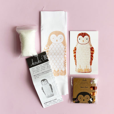 Barn Owl Embroidery Kit