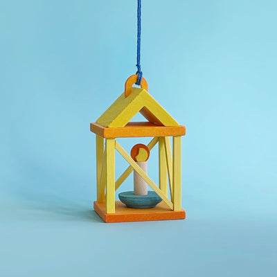 Wood Lantern Ornament