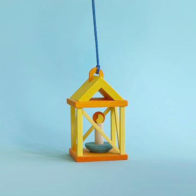 Wood Lantern Ornament