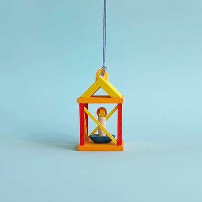 Wood Lantern Ornament